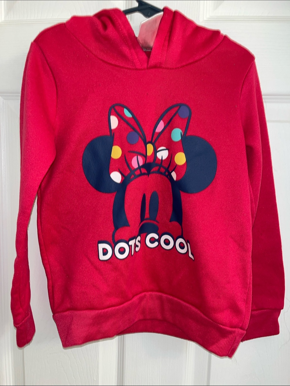 Disney Hot Pink Minnie Dots Hoodie Sweatshirt